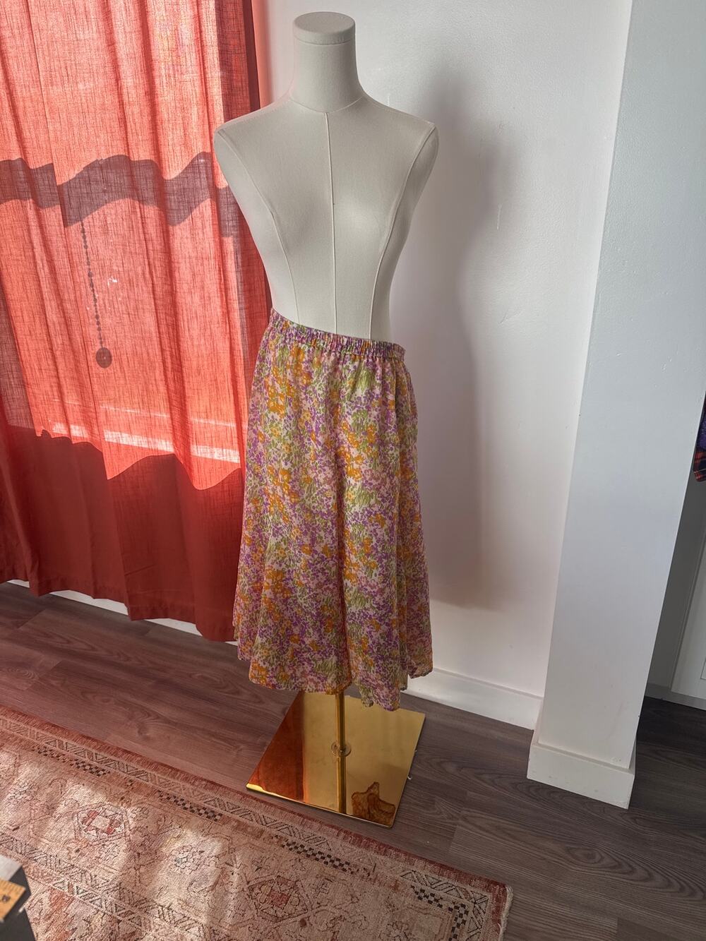 Chadwicks of Boston Floral Midi Skirt Fairycore Goblincore Cottagecore